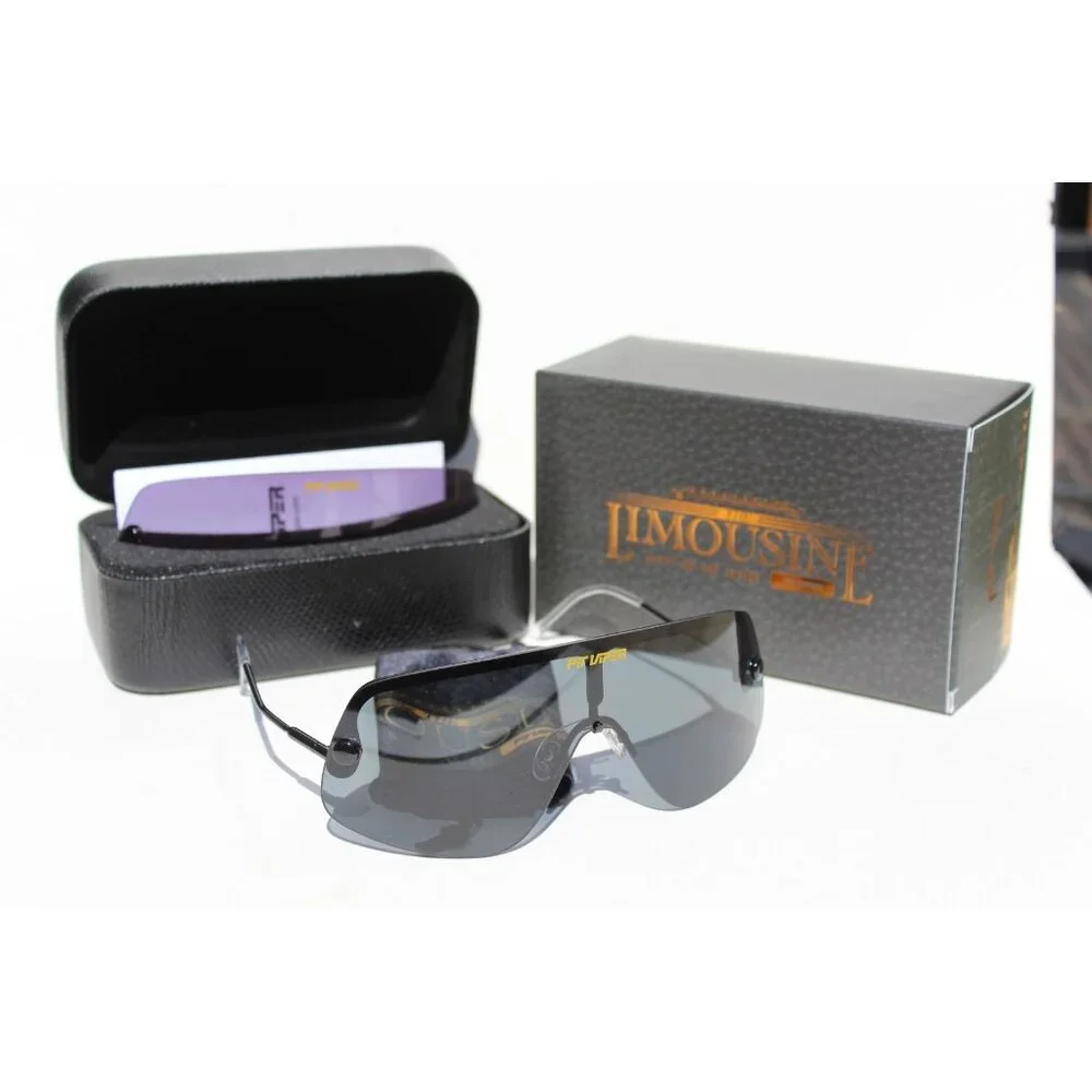 PIT VIPER The Exec Limousine POLARIZED Sunglasses Black/Smoke Interchange NEW